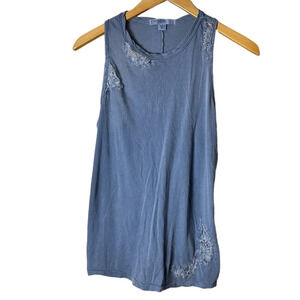Anthropologie Blue Sleeveless Top